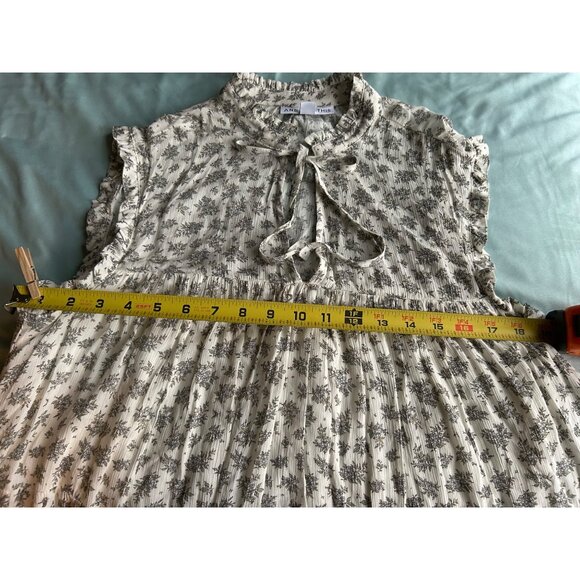 And Now This Boho VISCOSE Floral Ruffle Tiered Midi Dress Women’s Medium White S - Picture 3 of 15